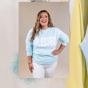 Blessed Light Blue Sweatshirt